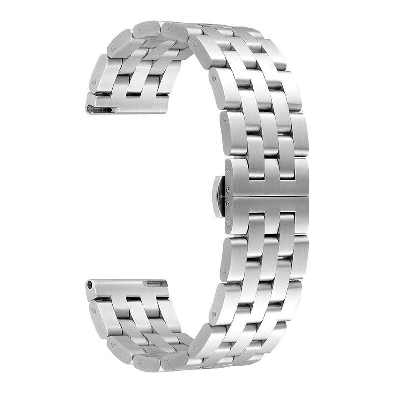 For Garmin Venu 2S Vivoactive 4S 40mm Vivomove 3S Replacement Watch Strap 18mm 5 Beads Stainless Steel Wrist Band For Garmin Venu 2S Vivoactive 4S 40mm Vivomove 3S Replacement Watch Strap 18mm 5 Beads Stainless Steel Wrist Band